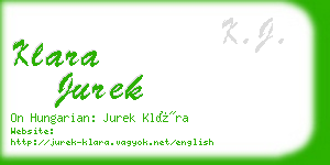 klara jurek business card